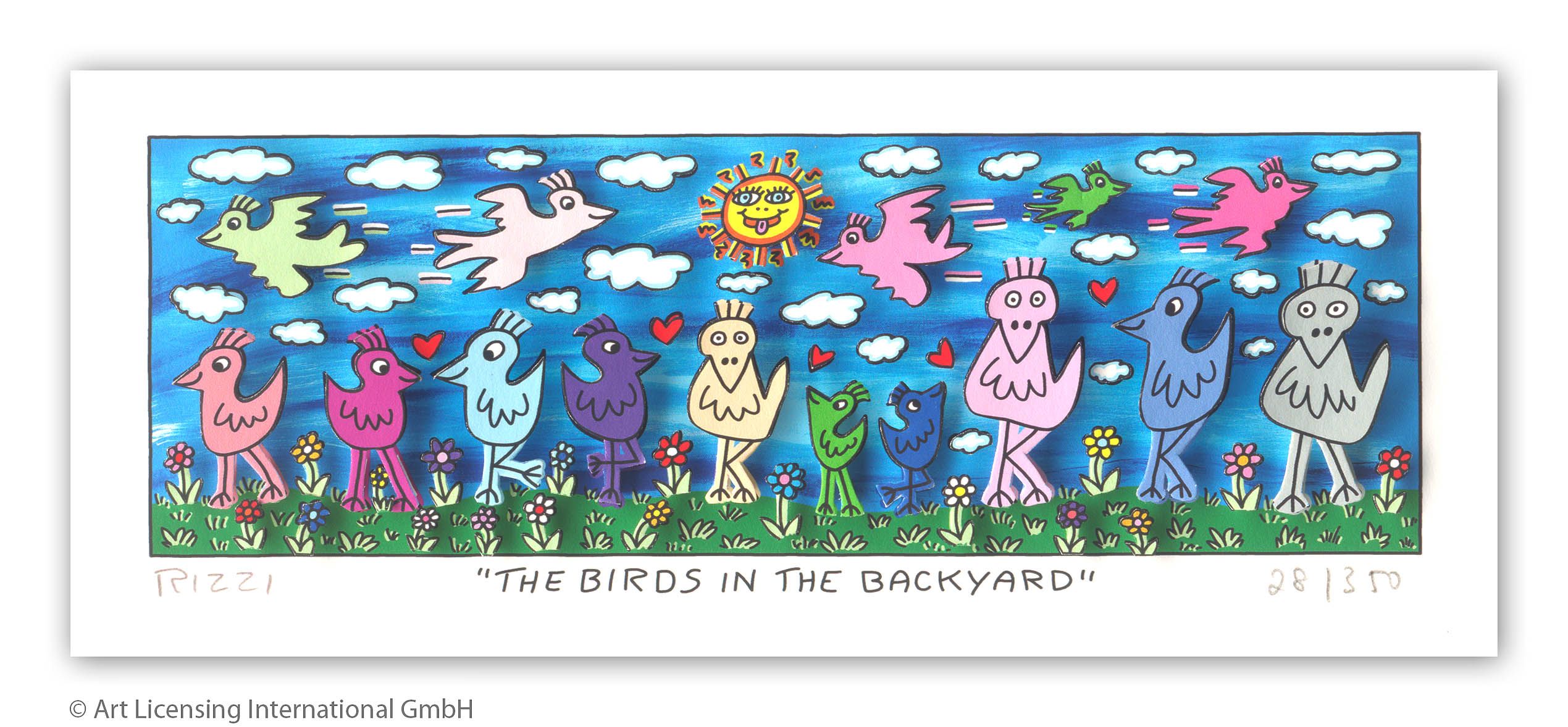 James Rizzi -  THE BIRDS IN THE BACKYARD